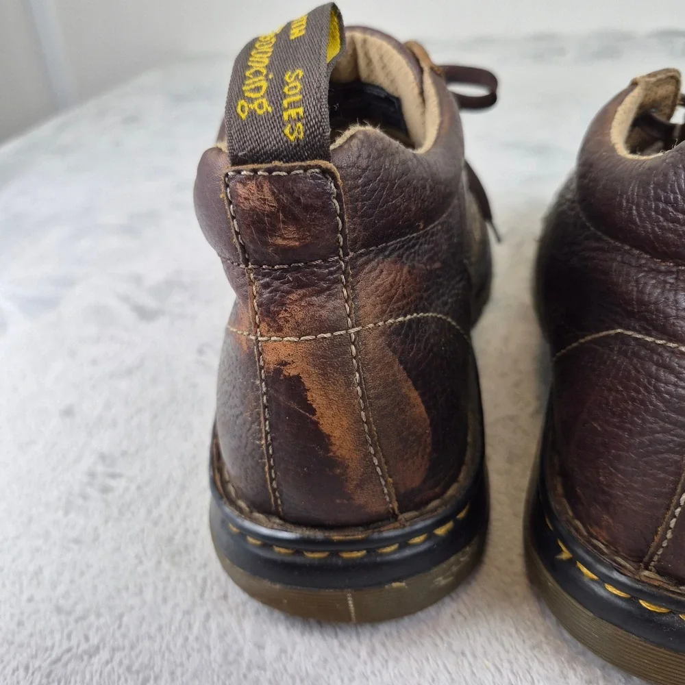 Doc Dr. Martens Paco Brown Leather Moc Toe Chukka Boots Mens 12 AW004 90s Punk